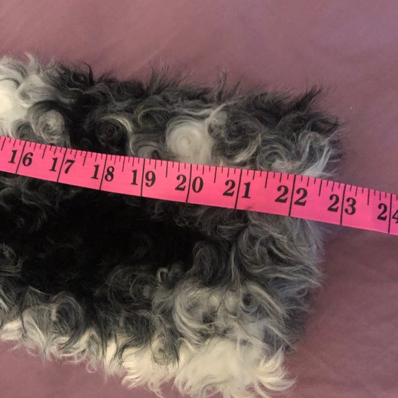 Zara Basic Collection Fuzzy Coat with Loop Hook Closures in Black & White Size S - Picture 12 of 16